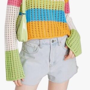 Wild Fable Light Wash Distressed Super
High-Rise Cutoff Jean Shorts